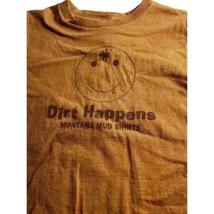 Dirt Happens Montana Mud Shirt Size 4 Smiley Face Kids T-shirt New With Tags NWT
